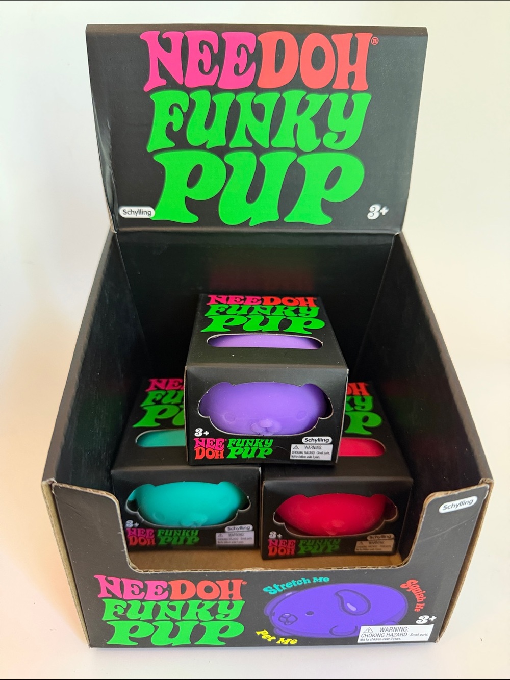 Needoh Funky Pup Squishy - 3 Pack